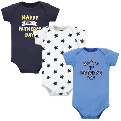 Hudson Baby Infant Boys Cotton Bodysuits, Boys Mothers Fathers Day
