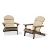 Christopher Knight Home Malibu Outdoor Acacia Wood Adirondack Chairs with Cushions (Set of 2) - 2 of 4
