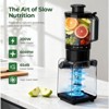 Slow Masticating Juicer, 4.4" Large Feed Chute Cold Press Juicer for Whole Fruits & Vegetables, High Juice Extraction, Easy Assembly & Cleaning - 3 of 4