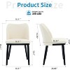 Acekool Upholstered Dining Chairs Set of 2, Padded Modern Side Chairs with Wood Legs for Kitchen and Living Room - 2 of 4