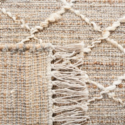 Handmade Ivory Cotton Round Non-slip Rug, 3' x 5'