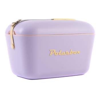 Polarbox Pop Retro 21qt Portable Cooler - Lilac /Yellow