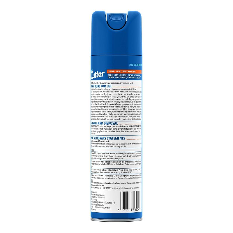 Sport Insect Repellent Aerosol - Cutter 11 oz, 2 of 9