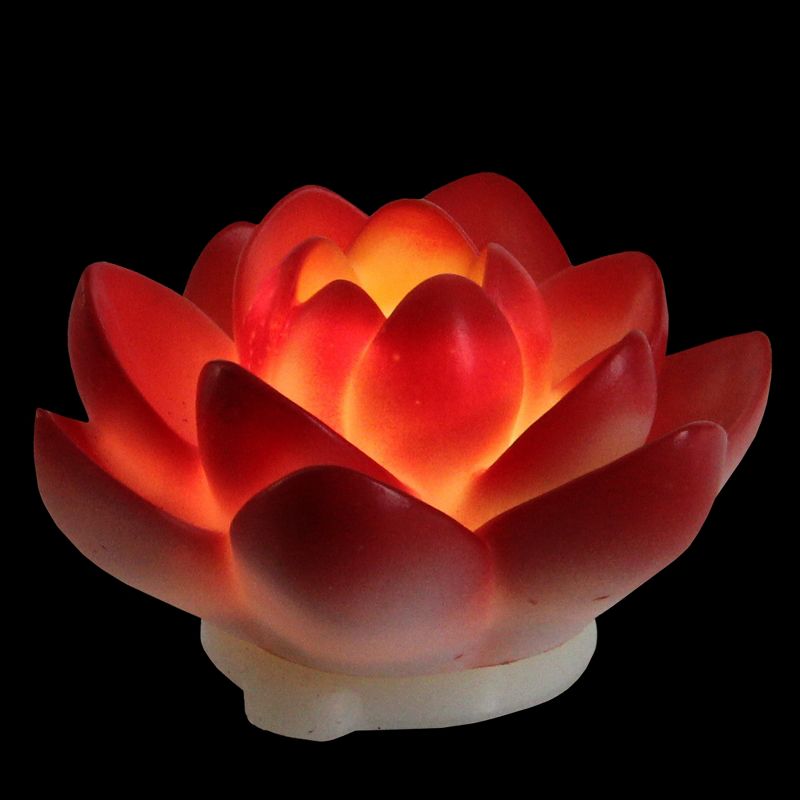 Pool Central Floating Flower LED Color Changing Patio or Swimming Pool Light 4” - Red/Yellow, 4 of 5