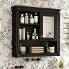 Grungis Wall Mounted Bathroom Storage Cabinet,32'' Medicine Cabinet with Mirror and 4 Shelves,Storage Cabinet for Bathroom - 2 of 4