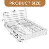 Velvet Upholstered Queen Size Platform Bed with Headboard & Storage Drawers - Leovsnove - 4 of 4