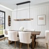 LLHZSY 3 Light Integrated LED Linear Pendant Chandelier 49 1/5" Wide Wood Light Fixture for Kitchen Island Dining Room - 4 of 4