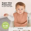 KeaBabies 3pk Presto Baby Bibs Waterproof with Food Catcher, Lightweight Toddler Bibs for Eating - 3 of 4