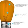 Luxrite S14 Edison LED Orange Light Bulb, 0.5W, Colored LED Bulbs for Outdoor String Lights, UL Listed, E26 Base  6 Pack - 4 of 4