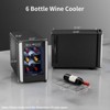 Famapy 6 - Bottle Wine Cooler Refrigerator,Mini Freestanding Wine Cellars for Summer,Countertop Wine Cooler with Digital Temperature Control - 3 of 4