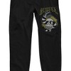 Beetlejuice Sandworm with Skull and Logo Men's Black Jogger Pants - 2 of 3