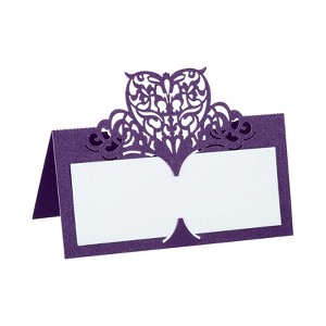 Unique Bargains Hollow Butterfly Cut Design Foldable Party Table Name Place Cards 25 Pcs - 1 of 4