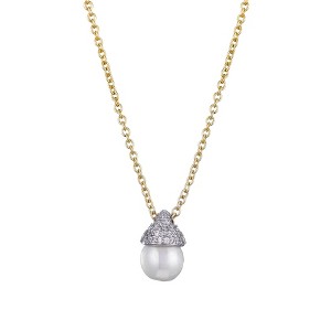 Adornia 14k Gold Plated Hanging Freshwater Pearl Necklace - 1 of 4