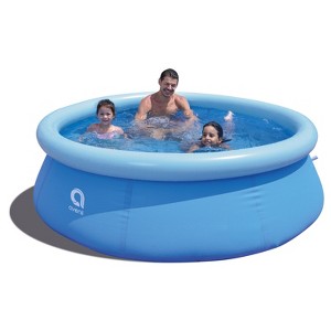 JLeisure Avenli 8' x 25" & 5' x 16.5" 2 to 3 Person Capacity Prompt Set and 3D Pineapple Above Ground Kids Inflatable Outdoor Swimming Pool (2 Pack) - 1 of 4