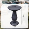 UPHA 16-Inch Round Side Table Set of 2 - Magnesium Oxide Roman Column End Table for Indoor & Outdoor Use,Dark Gray - 3 of 4