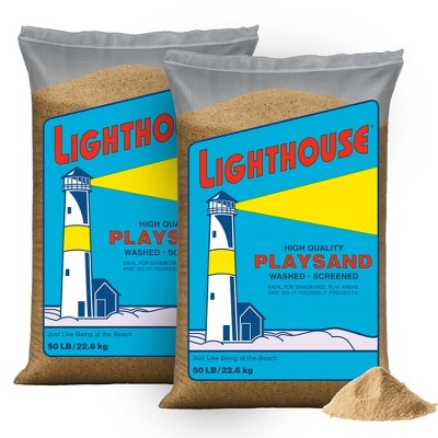 U.S. Silica Large 50 Pound Play Sand, Finely Graded, Fully Washed and Easy to Use for Children's Art, Trays, and Sandbox, 2 Pack