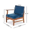 NicBex 6-Piece Acacia Wood Outdoor Patio Sofa Set, Modular Sectional Sofa with Coffee Table, Coastal Outdoor Couch Set - 3 of 4