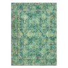 Vintage Oriental Rhombus Printed Rug- Retro Distressed Tone ,Low-Pile,Washable,Non-Slip,Rugs for Living Room,Bedroom, Kitchen - 2 of 4