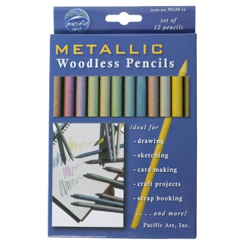 12ct Woodless Graphite Drawing Pencils Metallics - Pacific Arc