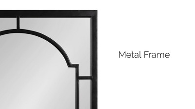 Lyla 36" Black Metal Framed Rectangular Vanity Mirror