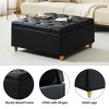 Whizmax Leather Storage Ottoman Coffee Table with Lift Top, Faux Leather Ottoman with Storage, Square Storage Ottoman Bench for Bedroom Living Room - image 4 of 4