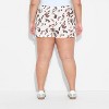 Women's Cow Print Graphic Shorts - White - 3 of 3