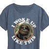 Women's - Star Wars - I Woke Up Like This Chewie Short Sleeve Graphic T-Shirt - 2 of 4