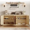 70.8" Sideboard Buffet Cabinet - 4 Doors, Farmhouse Modern Style, Storage, Wood Coffee Bar Media Console for Living/Kitchen/Hallway - 4 of 4