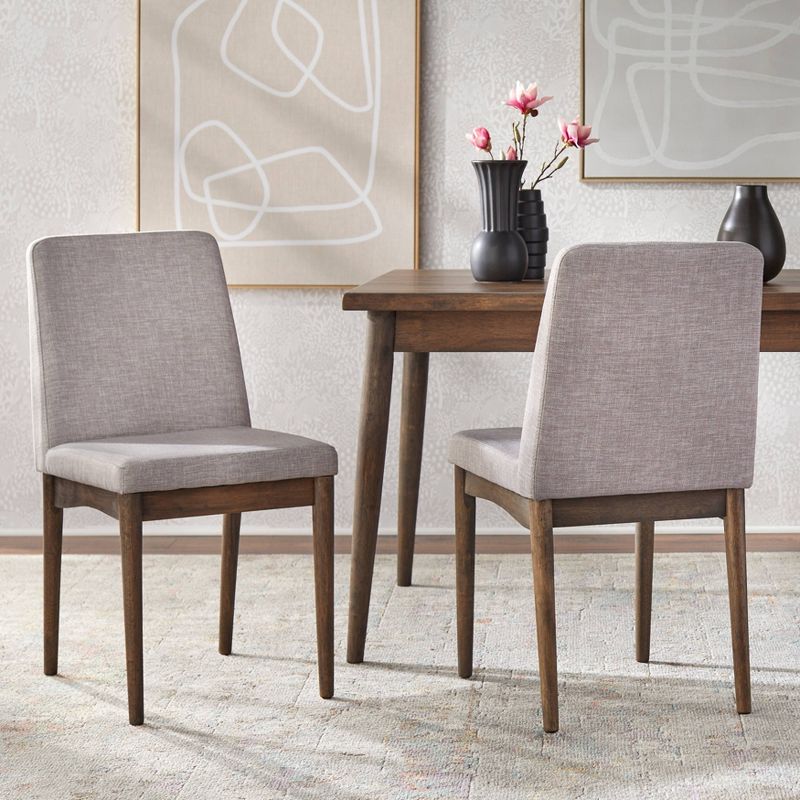 Set of 2 Element Dining Chairs Walnut - Buylateral, 3 of 6