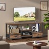 FONTOI TV Stand For Living Room Mid-Century Modern Console Entertainment Center with 2 Drawers, TV Stand for 65 Inch TV, Brown, 15.8"* 47.2"*21.7" - 2 of 4