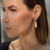 Adornia 14k Gold Plated Elongated Hexagon Huggie Earrings - 2 of 4