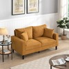 TiramisuBest 57" High Resilience Loveseat Sofa,Dark Gray Corduroy Upholstered - 3 of 4