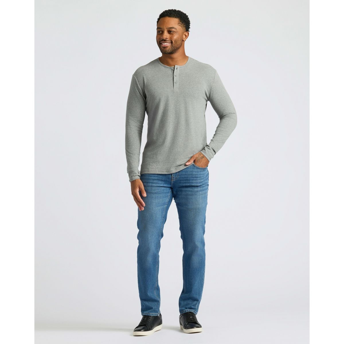 Men's Classic Long Sleeve Henley - True Classic - thumbnail 6