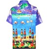 LA LEELA Men's Hawaiian Shirts Short Sleeve Button Down Shirt Mens Holiday Shirts Summer Beach Casual Aloha Tropical Shirts Funny - 4 of 4
