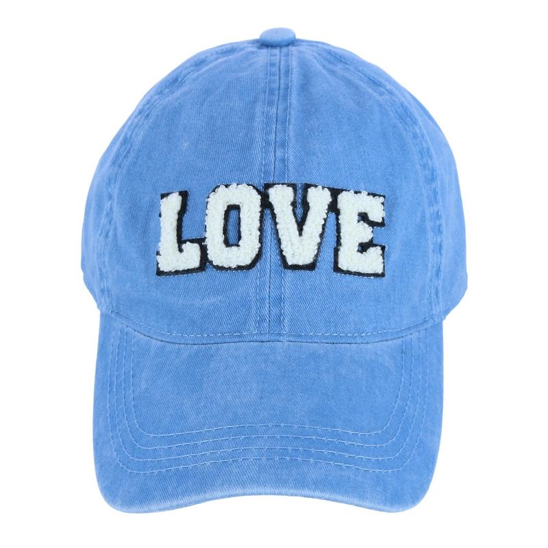David & Young Women's Chenille Love Lettered Baseball Cap Hat, 1 of 4