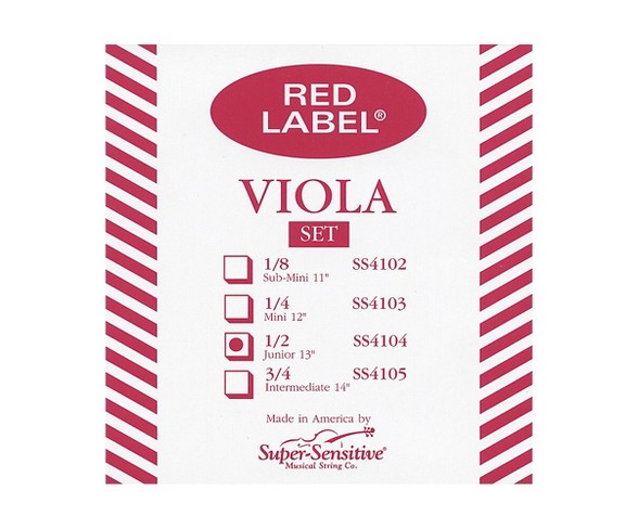 Super Sensitive Red Label Viola String Set Junior