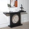 Engineered Wood Modern Black Console Table with Gold Accent and Spacious Tabletop for Entryway, Living Room, and Hallway - 3 of 4