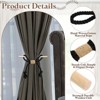 Unique Bargains Cotton Hand-Woven Decorative Tassel Curtain Tiebacks with Wood Club - 3 of 4