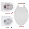 Elongated Toilet Seat, Slow Close Toilet Cover Seat for Easy Clean and Stain-Resistant, Plastic Toilet Seat with Cover, Quick-Release Hinges - 3 of 4