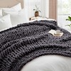 Peace Nest Handmade Chunky Knit Chenille Yarn Throw Blanket 50"x60" - 2 of 4
