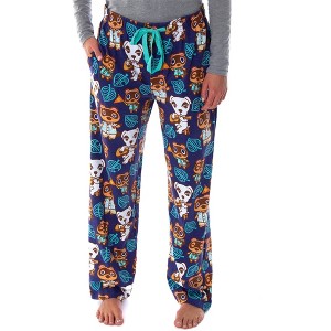 Seven Times Six Animal Crossing New Horizons Women's Allover Character Pajama Pants Blue - 1 of 4