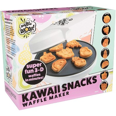 Cucinapro Kawaii Fun Snacks Mini Waffle Maker - 7 Different Food Japanese Style Designs Featuring an Avocado, Pizza, Ramen, Taco & More