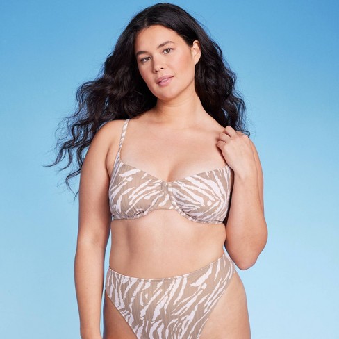 Women's Shirred Underwire Bikini Top - Wild Fable™ White Xxs : Target