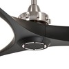 60" Minka Aire Modern 3 Blade Indoor Ceiling Fan with Remote Control Brushed Nickel Coal for Living Room Kitchen Bedroom Family - 3 of 4