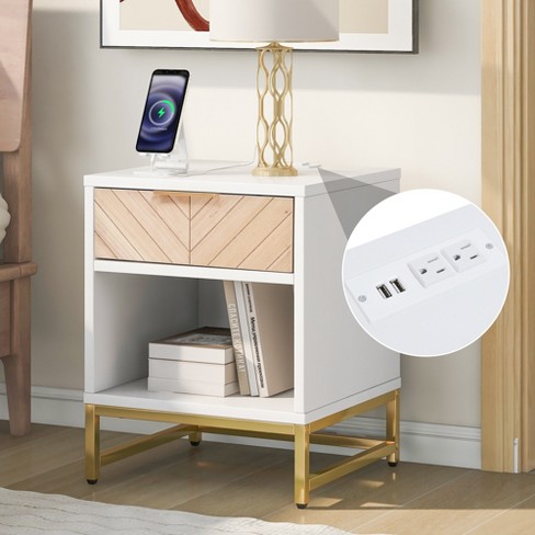 Nightstand with usb on sale charging ports