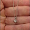 Pompeii3 1/3Ct Princess Cut Solitaire Diamond 14K White Gold Pendant & Chain - 4 of 4
