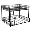 Bellemave Full XL over Queen Bunk Bed Frame with Ladder, Safety Guardrails, Space-Saving Metal Loft Bed, Easy Assembly, Black - 2 of 4