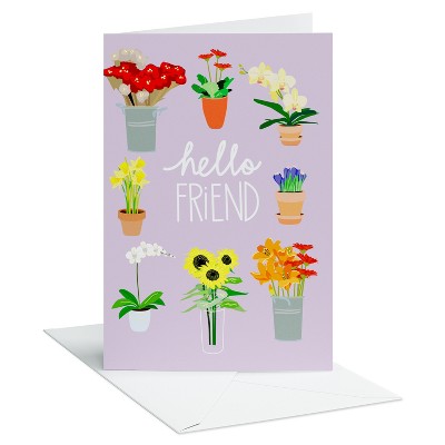 Carlton Cards Thinking of You Card for a Friend Floral Hello