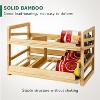 Rolling Bamboo Can Organizer Rack, Stackable Double-Layer Can Organizers for Pantry, Kitchen Cabinet - 2 of 4