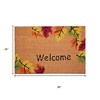HomeRoots 24" X 36" Natural And Brown Fall Welcome Outdoor Coir Door Mat - 3 of 4